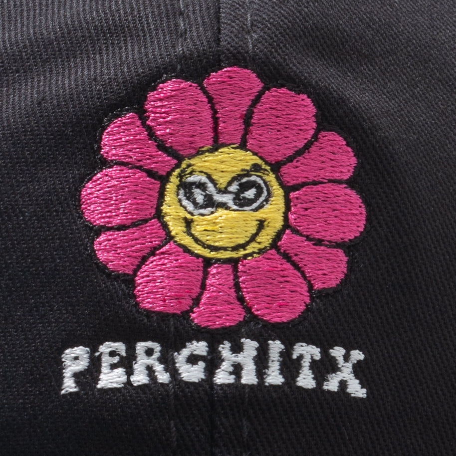 Gorra Negra Flor Perchitx