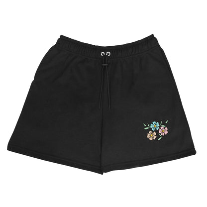 Pantaloneta Perchada Negra Flores de colores